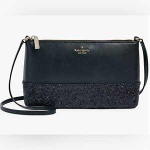 Kate Spade Black and Glitter Crossbody Bag